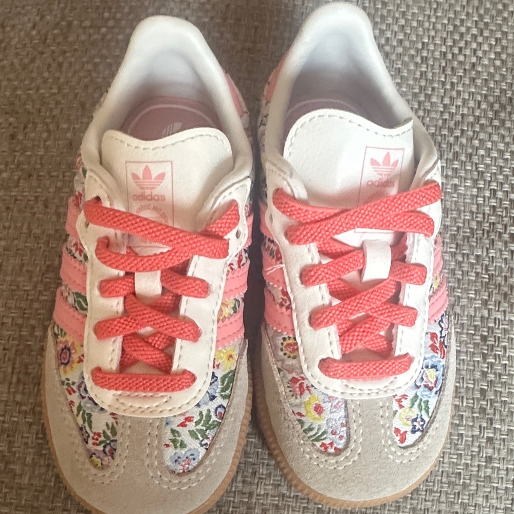 Adidas Kids Sneakers - Floral Pink and Cream